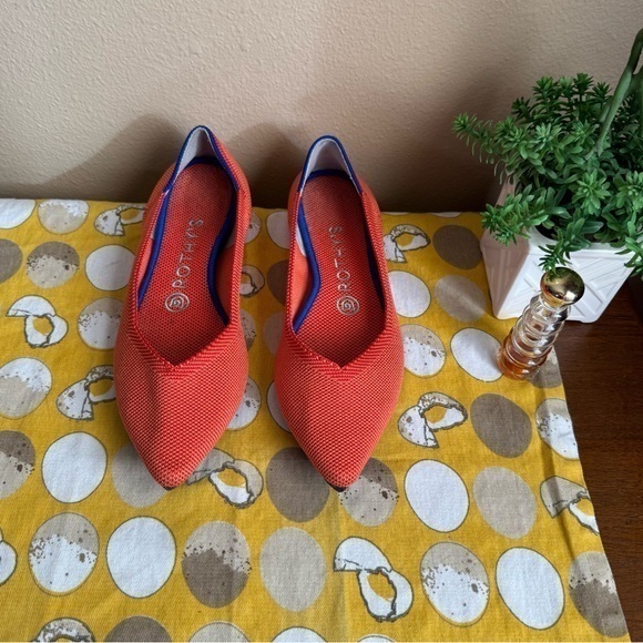 Rothy’s retired Persimmon orange The Point flat size 7.5 - Picture 1 of 16